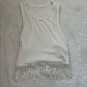 White fringe tank